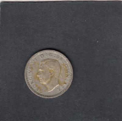 Beschrijving: 6 Pence GEORGIUS VI